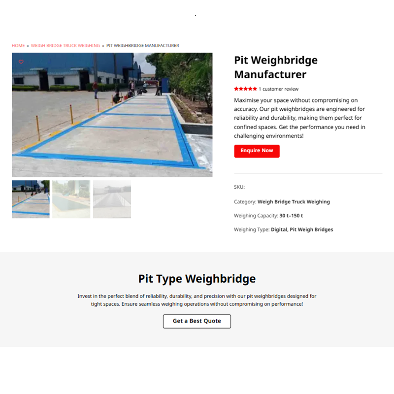 Pit Weighbridges